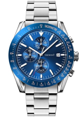 Zegarek Męski Giewont PrimeChrono GW8620-2 Chronograf Silver/Blue Giewont