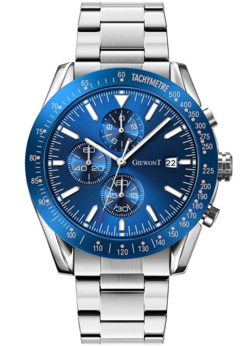 Zegarek Męski Giewont PrimeChrono GW8620-2 Chronograf Silver/Blue Giewont