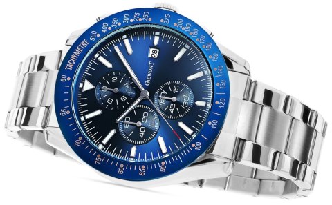 Zegarek Męski Giewont PrimeChrono GW8620-2 Chronograf Silver/Blue Giewont