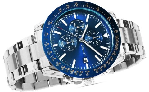 Zegarek Męski Giewont PrimeChrono GW8620-2 Chronograf Silver/Blue Giewont