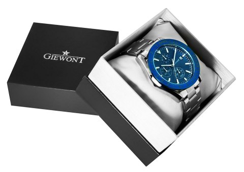 Zegarek Męski Giewont PrimeChrono GW8620-2 Chronograf Silver/Blue Giewont