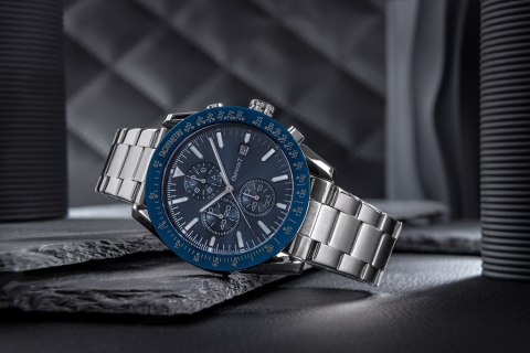 Zegarek Męski Giewont PrimeChrono GW8620-2 Chronograf Silver/Blue Giewont