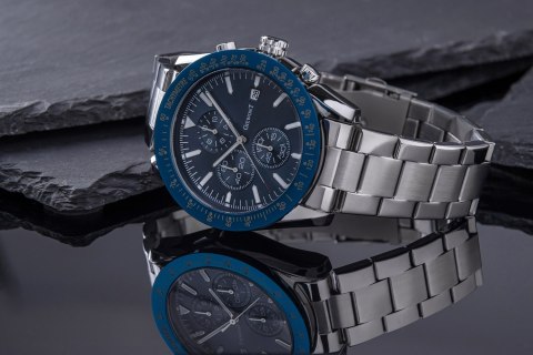 Zegarek Męski Giewont PrimeChrono GW8620-2 Chronograf Silver/Blue Giewont