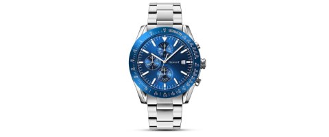 Zegarek Męski Giewont PrimeChrono GW8620-2 Chronograf Silver/Blue Giewont