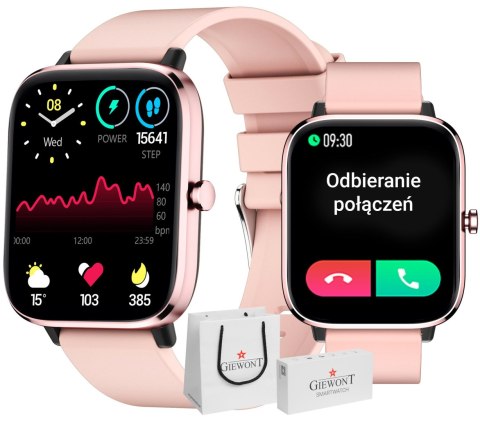 Smartwatch Giewont Dynamic SmartCall GW230-1 - Rose Gold/Powder Pink Giewont