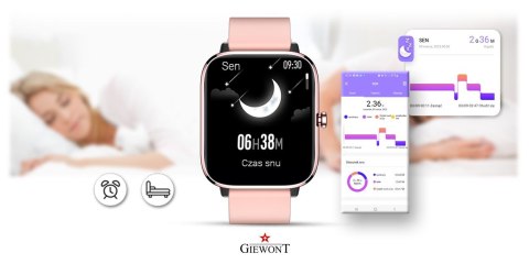 Smartwatch Giewont Dynamic SmartCall GW230-1 - Rose Gold/Powder Pink Giewont