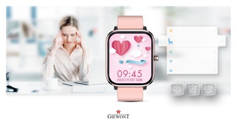 Smartwatch Giewont Dynamic SmartCall GW230-1 - Rose Gold/Powder Pink Giewont