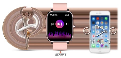 Smartwatch Giewont Dynamic SmartCall GW230-1 - Rose Gold/Powder Pink Giewont