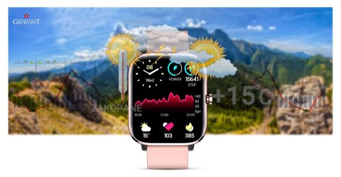 Smartwatch Giewont Dynamic SmartCall GW230-1 - Rose Gold/Powder Pink Giewont