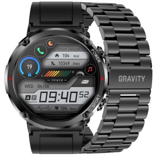 Smartwatch Gravity GT21-1+ Czarny Pasek Silikonowy Gravity