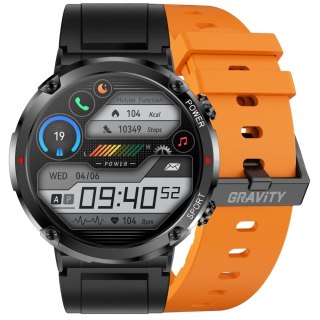 Smartwatch Gravity GT21-2 + Pomarańczowy Pasek Silikonowy Gravity