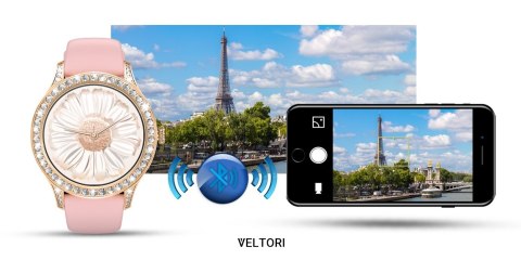 Smartwatch Damski Veltori VT360-1 Różowy Pasek Silikonowy VELTORI