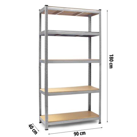 Regał metalowy magazynowy zestaw 2 szt 180 x 90 x 40 cm Humberg HR-812 Humberg