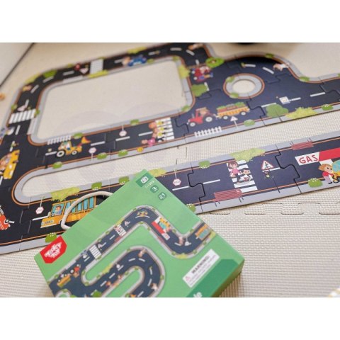 TOOKY TOY Droga Puzzle dla Dzieci Autostrada Makieta 21 el. Certyfikat FSC Tooky Toy