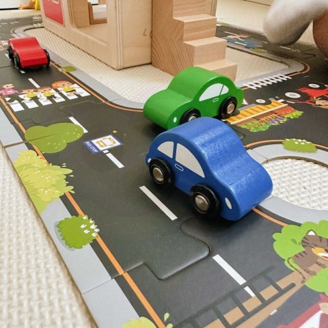 TOOKY TOY Droga Puzzle dla Dzieci Autostrada Makieta 21 el. Certyfikat FSC Tooky Toy