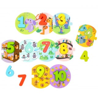 TOOKY TOY Edukacyjne Puzzle Układanka Montessori Nauka Liczenia Tooky Toy