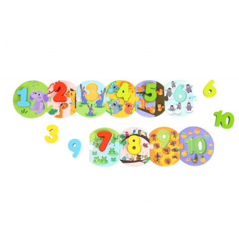 TOOKY TOY Edukacyjne Puzzle Układanka Montessori Nauka Liczenia Tooky Toy