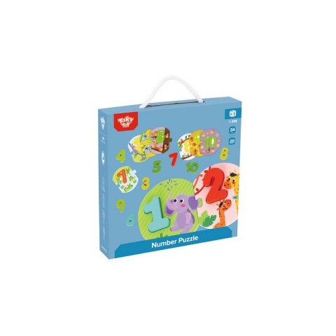 TOOKY TOY Edukacyjne Puzzle Układanka Montessori Nauka Liczenia Tooky Toy