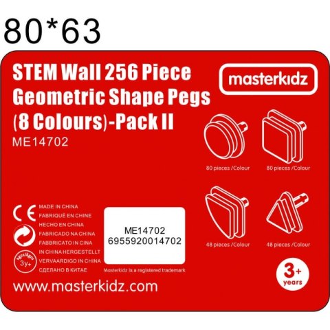 MASTERKIDZ Geometryczne Elementy Tablic 256 szt Masterkidz