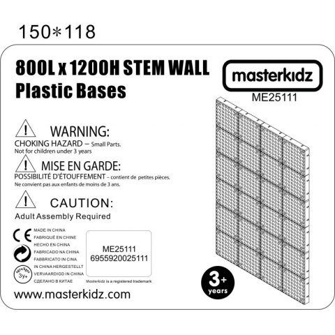 MASTERKIDZ Panel Ścienny Tablica Naukowa Kreatywna STEM 120x80 cm Bez Panelu Montażowego Masterkidz