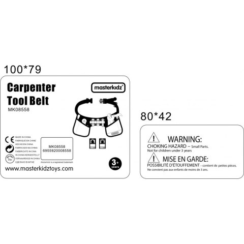 MASTERKIDZ Pas Z Narzędziami Stolarza 12 Elementów Masterkidz