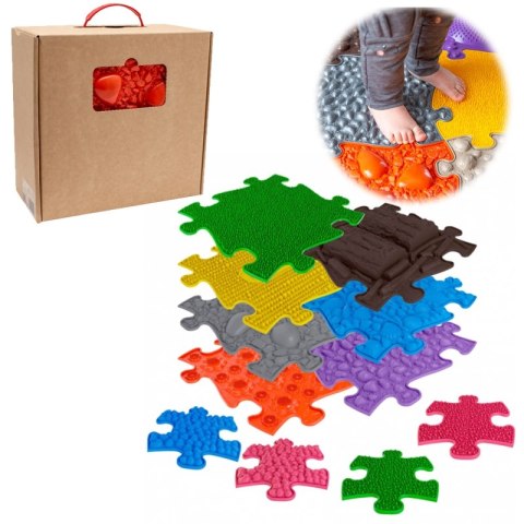 WOOPIE Mata Sensoryczna Ortopedyczna Puzzle 7 el. + 4 małe Woopie