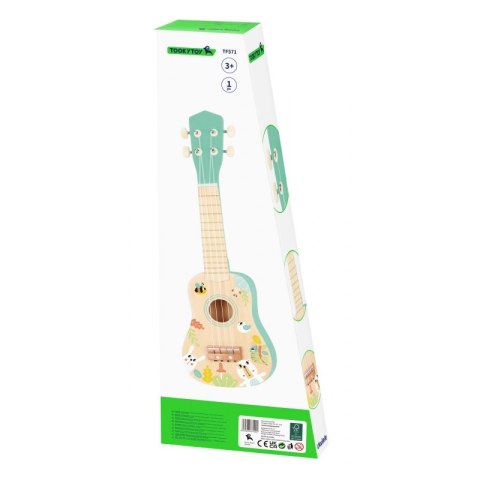 TOOKY TOY Drewniane Ukulele Gitara dla Dzieci 3+ Tooky Toy