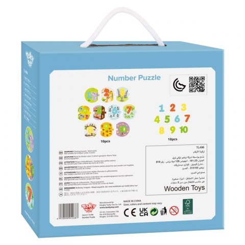 TOOKY TOY Edukacyjne Puzzle Układanka Montessori Nauka Liczenia Tooky Toy