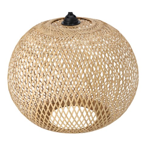 Bambusowa lampa wisząca w kształcie kuli - 40 cm (naturalny kolor)