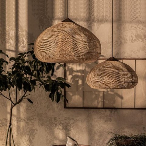 Dekoracyjna rattanowa lampa wisząca - 50 cm (naturalny kolor)