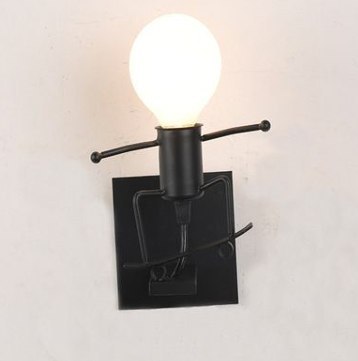 Lampa ścienna/ Kinkiet Loft pojedyńczy - czarna, typ IV