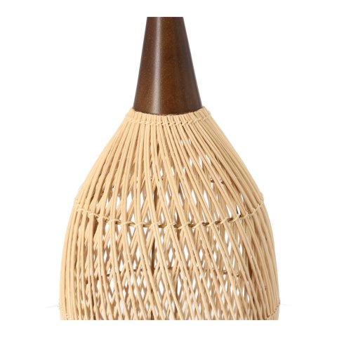 Rustykalna rattanowa lampa wisząca - 25cm (naturalny kolor)