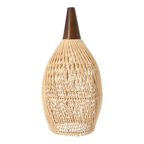 Rustykalna rattanowa lampa wisząca - 25cm (naturalny kolor)