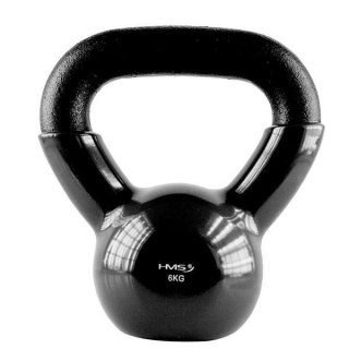 KNV06 BLACK KETTLEBELL ŻELIWNY POKRYTY WINYLEM HMS HMS