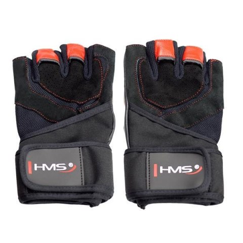 RST01 BLACK/RED ROZM. L RĘKAWICE NA SIŁOWNIĘ HMS HMS