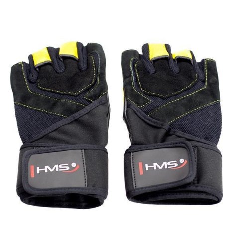 RST01 BLACK/YELLOW ROZM. L RĘKAWICE NA SIŁOWNIĘ HMS HMS