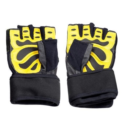 RST01 BLACK/YELLOW ROZM. L RĘKAWICE NA SIŁOWNIĘ HMS HMS