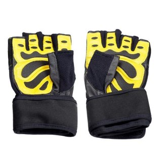 RST01 BLACK/YELLOW ROZM. XL RĘKAWICE NA SIŁOWNIĘ HMS HMS