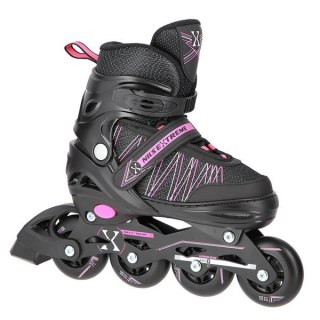 NH11912 A 2w1 BLACK/PINK ROZM. S(31-34) ŁYŻWOROLKI Z WYM. PŁ. HOKEJOWĄ NILS EXTREME NILS EXTREME