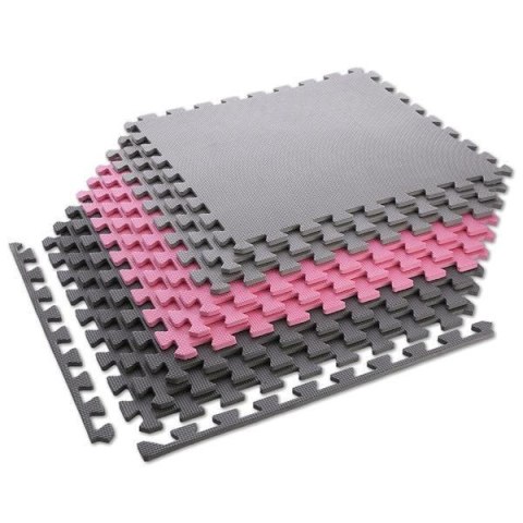 MP10 MATA PUZZLE POD SPRZĘT PINK-GREY 9 ELEMENTÓW 10MM ONE FITNESS