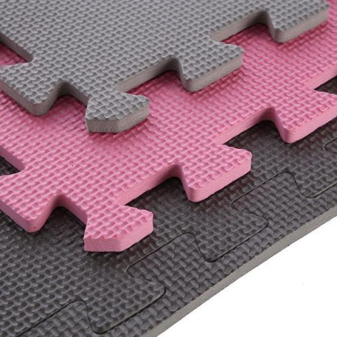 MP10 MATA PUZZLE POD SPRZĘT PINK-GREY 9 ELEMENTÓW 10MM ONE FITNESS