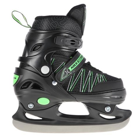 NH11912 A 2w1 BLACK/GREEN ROZM. L(39-42) ŁYŻWOROLKI Z WYM. PŁ. HOKEJOWĄ NILS EXTREME NILS EXTREME