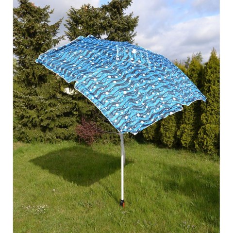 PARASOL PLAŻOWO OGRODOWY 180CM NIEBIESKI MORSKI Saska Garden