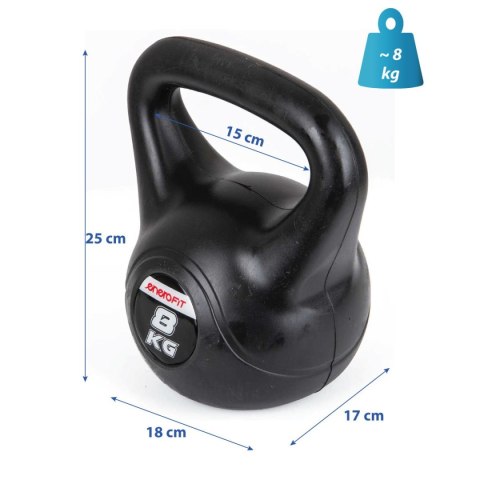 HANTLA KOMPOZYTOWA KETTLEBELL 8 KG ODWAŻNIK ENERO FIT EB FIT