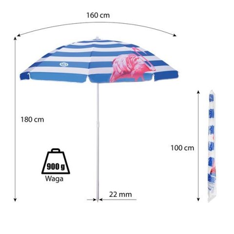 NC7811 PARASOL PLAŻOWY 180 CM NILS CAMP NILS CAMP