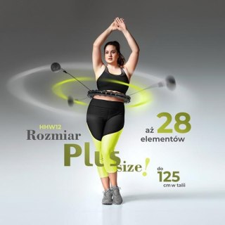 HHW12 PLUS SIZE HULA HOP BLACK Z WYPUSTKAMI I OBCIĄŻNIKIEM HMS HMS