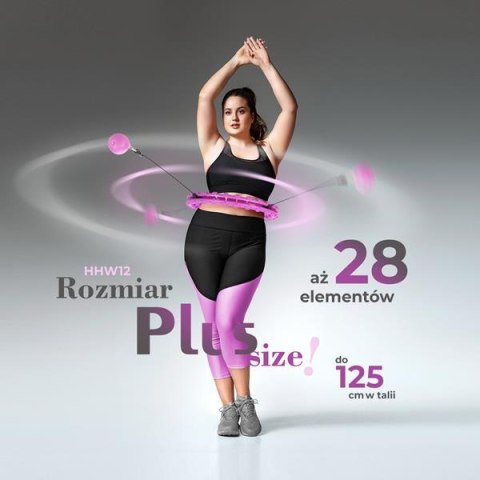 HHW12 PLUS SIZE HULA HOP VIOLET Z WYPUSTKAMI I OBCIĄŻNIKIEM HMS HMS