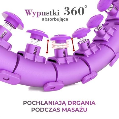 HHW12 PLUS SIZE HULA HOP VIOLET Z WYPUSTKAMI I OBCIĄŻNIKIEM HMS HMS