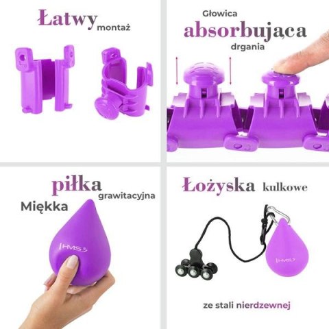 HHW12 PLUS SIZE HULA HOP VIOLET Z WYPUSTKAMI I OBCIĄŻNIKIEM HMS HMS