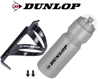 BIDON ROWEROWY DUNLOP 750ML Z KOSZYKIEM SREBRNY Dunlop